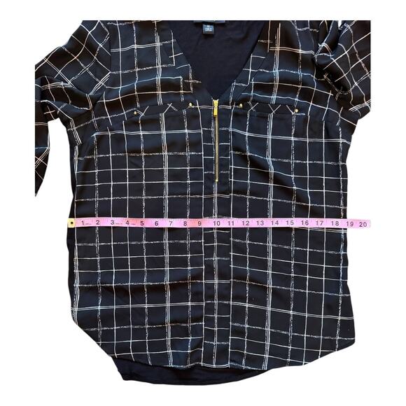 BCX | Black 3/4 Sleeve Blouse | Size Medium | NWT | 1006 - Picture 10 of 10